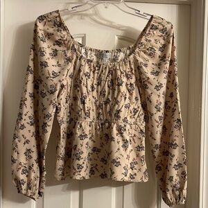 NWT Hayden Los Angeles Floral Cream Women's Top, size M